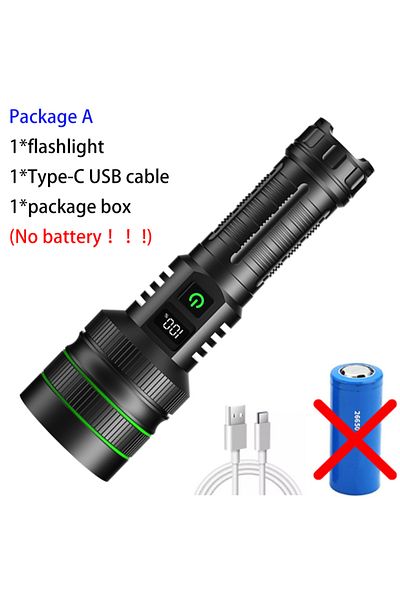 KENSUN Green-a Strong Light Lantern High Power Led Flashlight Usb Rechargeable Powerful Tactical Torch Supe