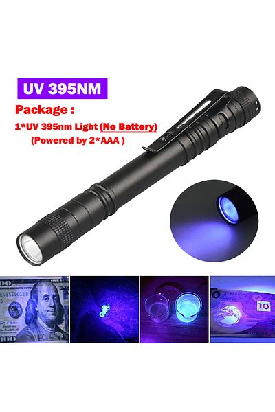 Choice A-395nm No Battery Mini Uv Flashlight 365nm 395nm Ultraviolet Blacklight Usb Rechargeable Purple Lin