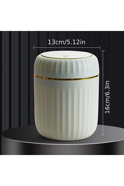 Choice Green Desktop Press Trash Can Plastic Mini Garbage Bin with Lid Coffee Table Office Living Room Stud