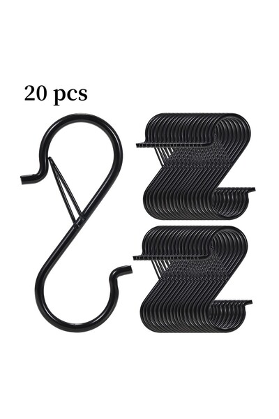 Choice 20 قطعة 5/10/20 قطعة من الخطافات على شكل حرف S مع مشبك أمان، خطافات مع...