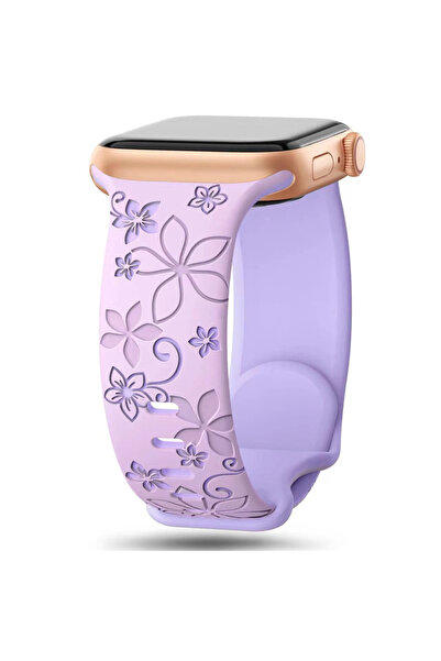 Choice حزام XS38mm 40mm 41mm أرجواني منقوش لساعة Apple Watch Band 40mm 44mm 4...