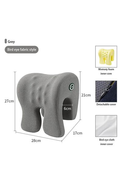 Choice 28x27x17cm Grey Neck Support Office Rest Lunch Break Orthopedic Student Desk Sleeping Memory Foam Na