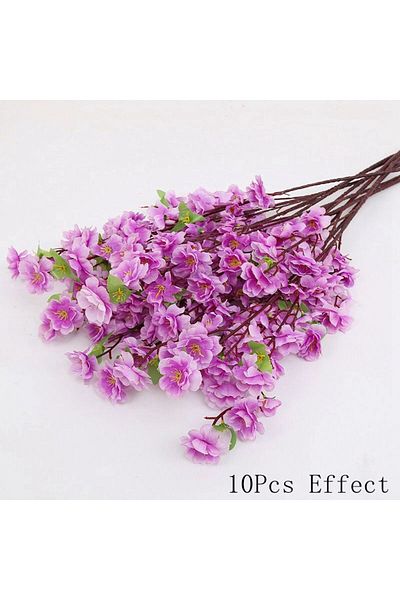 Choice 63CM Purple Sakura Artificial Flowers Bouquet for Garden Party Wedding Marriage Decoration Home Room