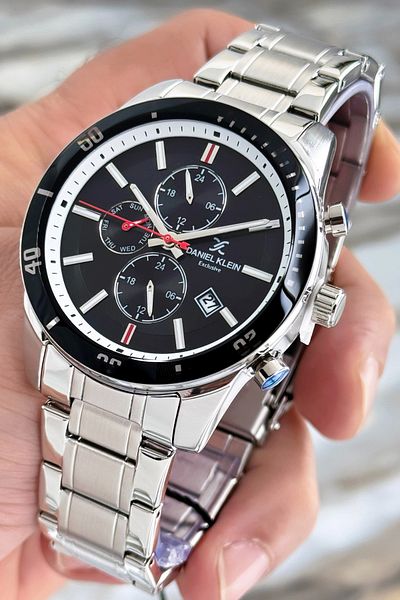 Daniel Klein Men's Wristwatch - Exclusive Function, Steel Cord Bracelet Gift