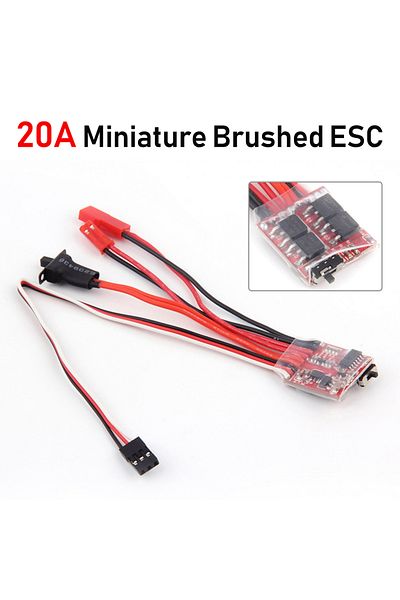 Choice 20A Red mainboard 20A 30A Brushed ESC RC Motor Micro ESC for Mini 1/16 1/18 1/24 RC Car Boat Tank w/