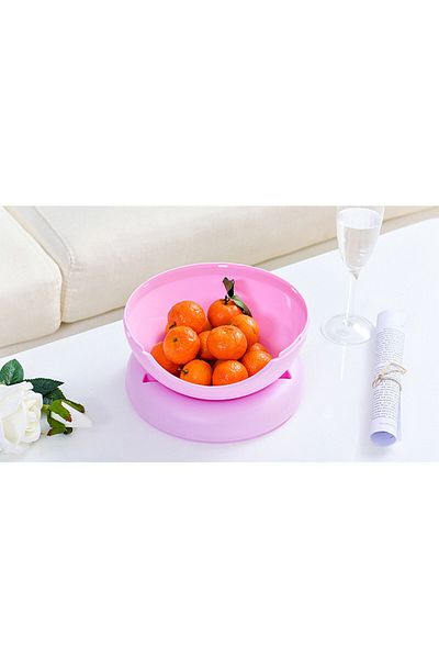 Choice Pink Snacks Bowl Creative Bowl Double Layer Dry Fruit Containers Snack Storage Box Sunflower Seed Nu