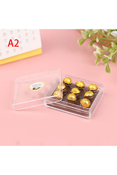 Choice مجموعة مربعة من 1 قطعة من لعبة الشوكولاتة المصغرة بمقياس 1:12 لبيت الد...