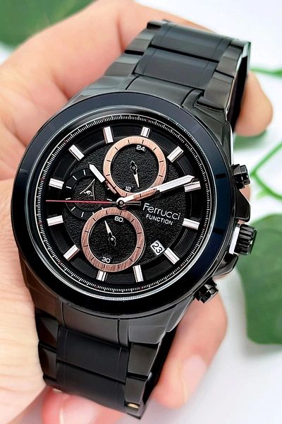 Ferrucci Function Men's Wristwatch Steel Strap Steel Case 3 Atm Water Resistance