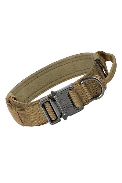 Choice Xl Brown Collar Heavy Duty Tactical Dog Collars With Handle Military Collar With Patch Outdoor Train