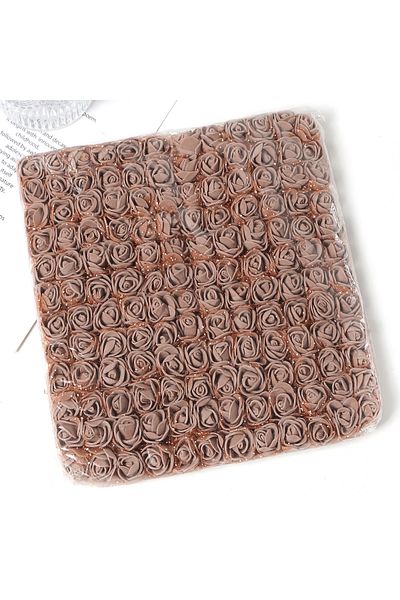 Choice Brown 144Pcs Mini Rose Artificial Flowers Bouquet 7.5cm Foam Fake Flowers Wedding Decoration for Hom