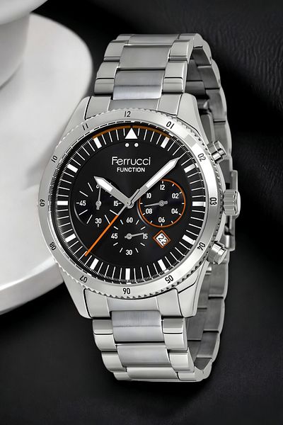 Ferrucci men's Silver-black Wristwatch Bracelet Zmfer150 - Fc.13907tm.01 Function