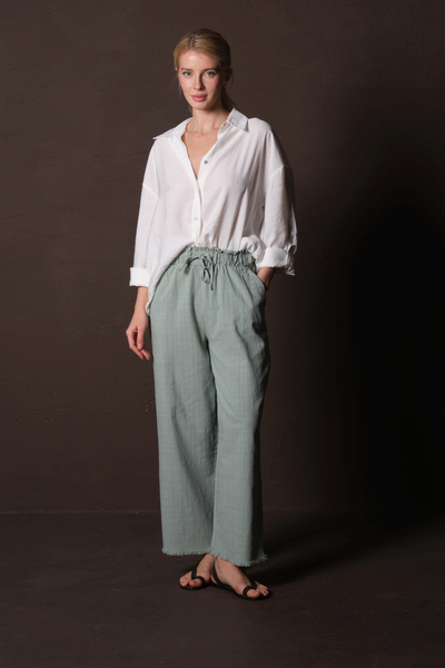 Maule Біла модальна сорочка з легким принтом і складками, з відкладними рукавами та еполетами, літня сорочка з довгими рукавами для жінок @lizbon