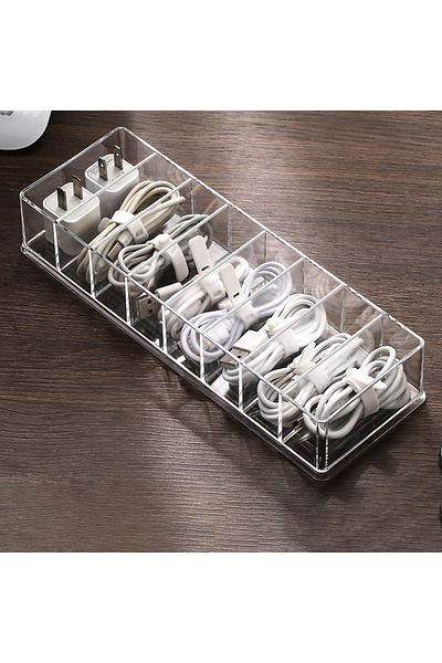 Choice 8(lidless) Dust proof storage cable box, hub organizer box, desktop data cable storage box, mobile p