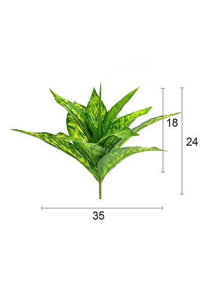 Choice H2 Fengshun 5 Fork 29cm Fake Plants Leaves Tropical Artificial Tree Leaf Small Vegetation Decorative