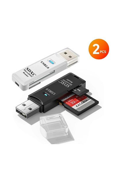 Crouch 2pcs Usb2.0 2pcs 2-in-1 Usb 3.0 Card Reader Usb3.0 To Sd Tf Memory Card Reader Usb Flash Drive Cardr