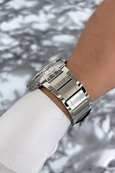 Ferrucci All Functions Active Men's Wristwatch Steel Strap Silver-white Zmfer075