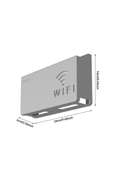 Choice Xs Grey Wall Mounted Storage Box, Wireless Wifi Tv Set-top Box, Router Shelf, No Drilling Design, Ca