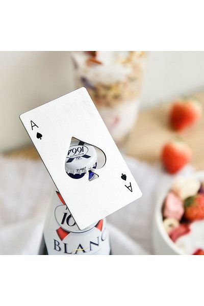Choice Silver Black Poker Card Beer Bottle Opener Personalized Stainless Steel Credit Card Bottle Opener Ca