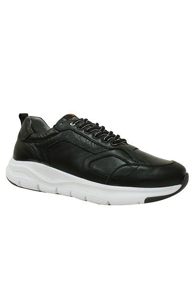 Luis Figo Black and White Lace-Up Anatomical Comfort Casual Sneakers