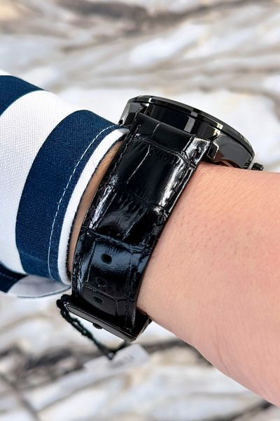 Ferrucci Black Leather Cord, Steel Case Roman Men's Wrist Watch Zmfer078