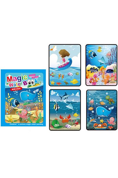 Choice 3 1p Reusable Water Drawing Book - Mess-free Magic Painting Pad With Refillable Water Pen