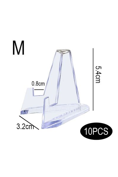 Choice 10pcs  M Acrylic Display Holder Transparent Triangle Commemorative Coin Small Photo fram Card Holder