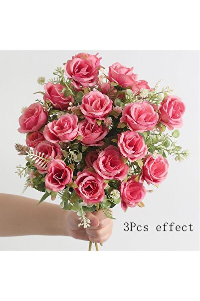 Choice 1 قطعة من باقة زهور الفاوانيا الاصطناعية المصنوعة من الحرير الأبيض الو...