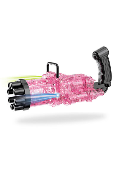 Little Story آلة الفقاعات ذات 8 فتحات للأطفال - مسدس ألعاب - وردي