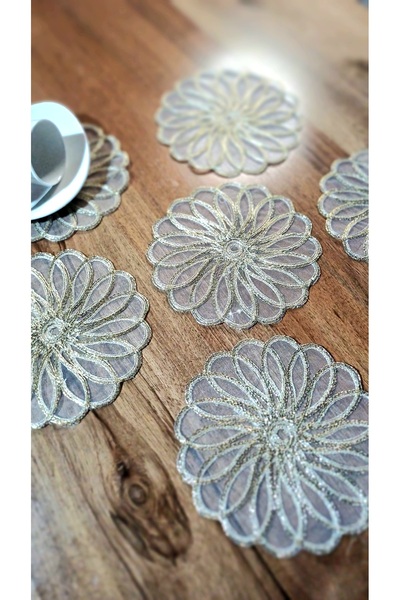 Neweste 6-Pack Presentation Cocktail Napkin Tray Cover Coffee Presentation Guipure Cover