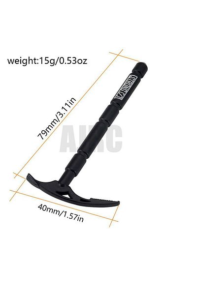 AJRC C Black Metal Shovel/pickaxe/axe For 1/10 Rc Crawler Car Traxxas Trx4 Rgt Yikong Redcat Axial Scx10.