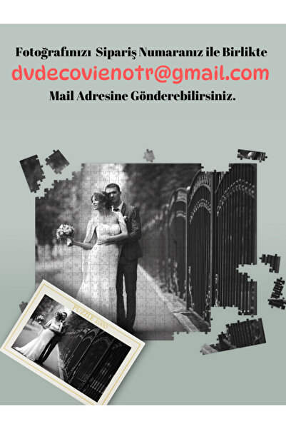 DECOVIENO 500 Parça Kişiye Özel Fotoğraf Baskılı Kişiselleştirilmiş Foto Yapboz Puzzle (48CM X 34CM)