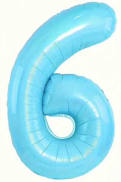 BeySüS Blue 6 Number Foil Balloon 80 cm