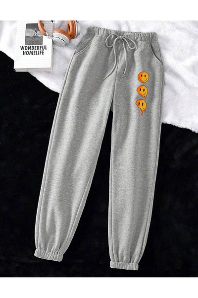 RPT MODA Άνετο ΜΕΓΕΘΟΣ, ΕΛΑΣΤΙΚΕΣ ΤΣΕΠΕΣ, 3 ΦΟΡΜΕΣ JOGGER με στάμπα EMOJIs