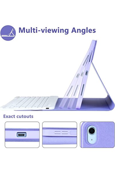 UnDePlus Apple iPad Air 4/5. Generation 10.9 Case Case with Wireless Keyboard Mobax (Not 10Th Generation)