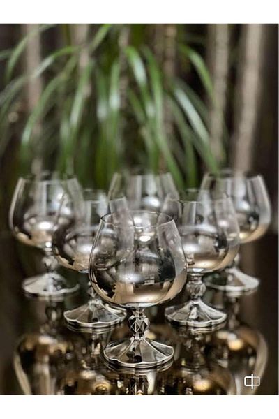 decovien Bohemia Crystal 6 Titanium Plated Coffee Side