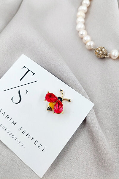 Tasarım Sentezi Broş Metal Rozet Arı Taşlı Küçük Yaka Kıyafet Şapka Takı Aksesuar Hediye