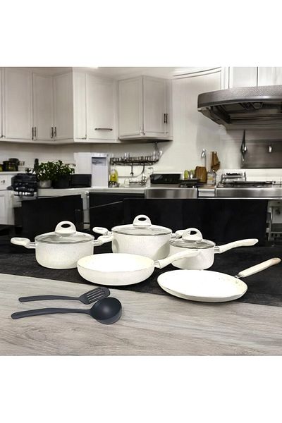 Rema Granite cookware set 10 pieces made in Turkey, set of 10 pieces