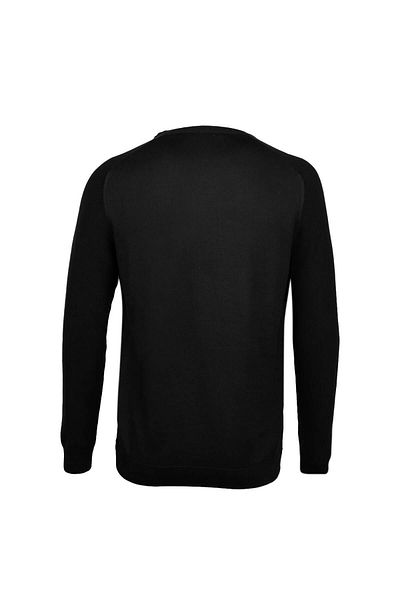 Hatemoğlu Black Regular Fit Crew Neck Cotton Knitwear Sweater