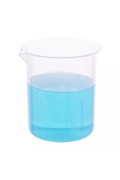 Slab Beher Şeffaf Plastik Dereceli Ölçü Kabı 500 ml