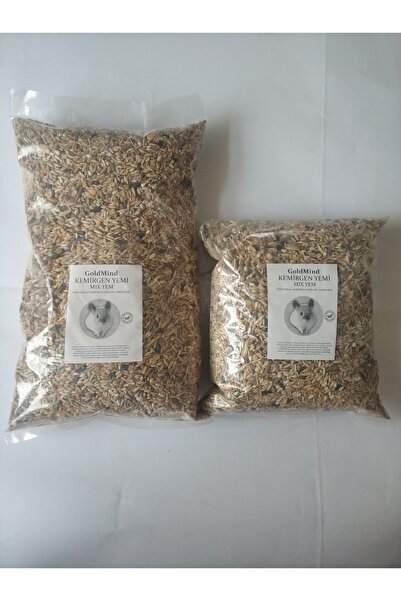 GoldMind 2kg Mix Karışım Yem, Kemirgen Yemi (16 ÇEŞİT). Chinchilla, Tavşan, Hamster, Ginepig, Için Uygun.2kg
