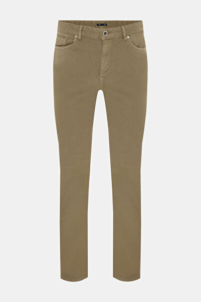 W Collection Khaki Pipe Leg Diagonal Striped Sports Pants