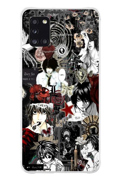 TechTree Galaxy A31 Compatible Death Note Collage Design Transparent Silicone...
