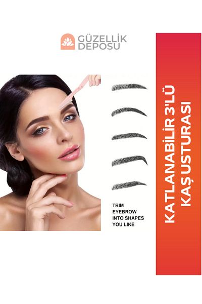 Güzellik Deposu 3-Pack Eyebrow Razor Foldable Facial Razor