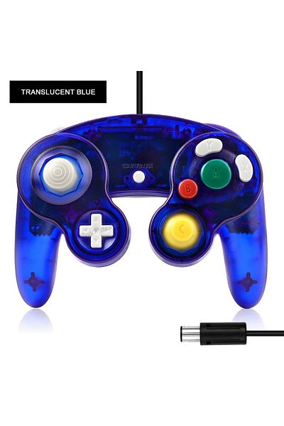 Choice TRN Blue 8 Colors Transparent For NGC Wired Game Controller For GameCube NGC Classic Joystick Retro
