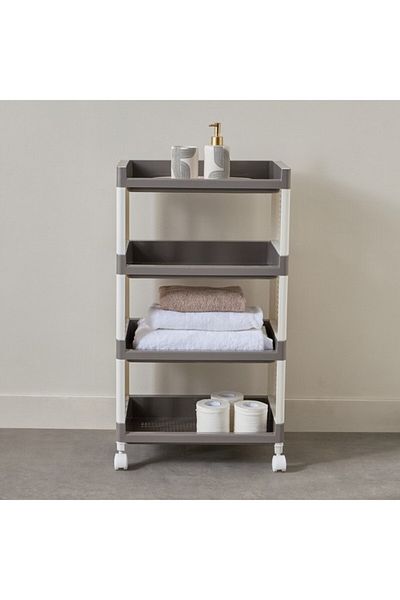Home Box Easystore 4-Layer Storage Shelf with Wheels