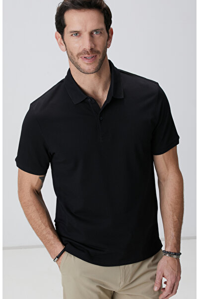 Network N-Tech Siyah Polo Yaka T-shirt