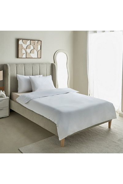 Home Box Purely-percale 3-Piece 300TC Percale Single Duvet Quilt Cover Set 135x200 cm