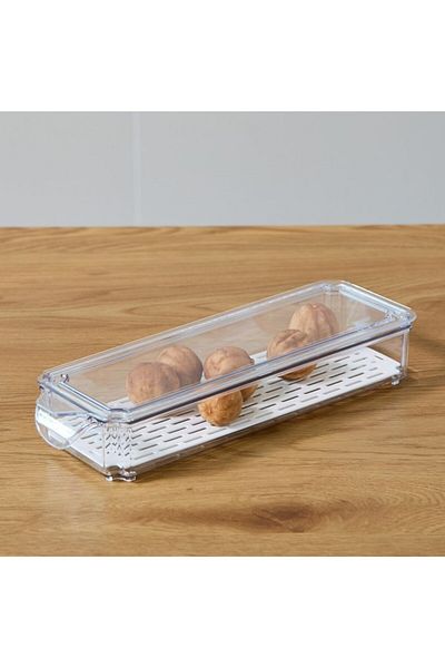 Home Box Sistematico Stackable Fridge Organizer with Drainage Tray 1900 ml