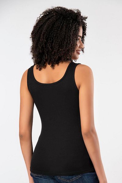 ERDEM İÇ GİYİM Erdem Weweus 2106 Model Soft Texture Negru Vâscoză Camisole Tank Top