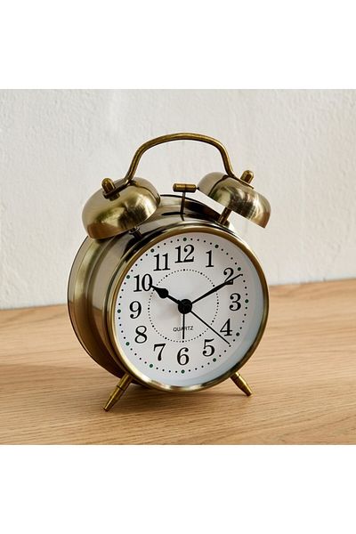 Home Box Mido Metal Twin Bell Alarm Clock 15.5 cm